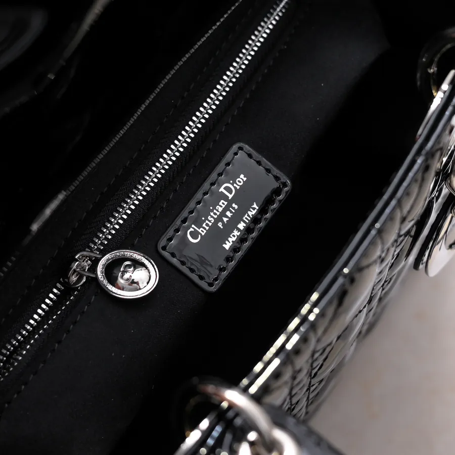 My Lady Five Compartment Glossy Calfskin Handbag