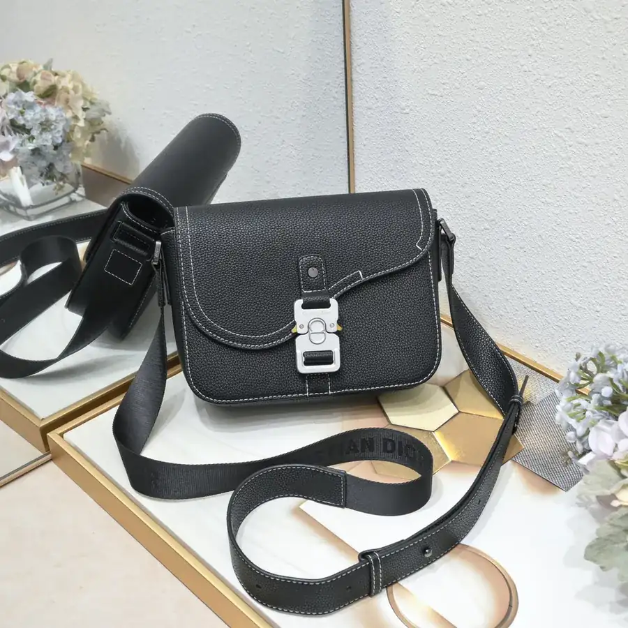 Mini Saddle Messenger Bag with DIOR Logo