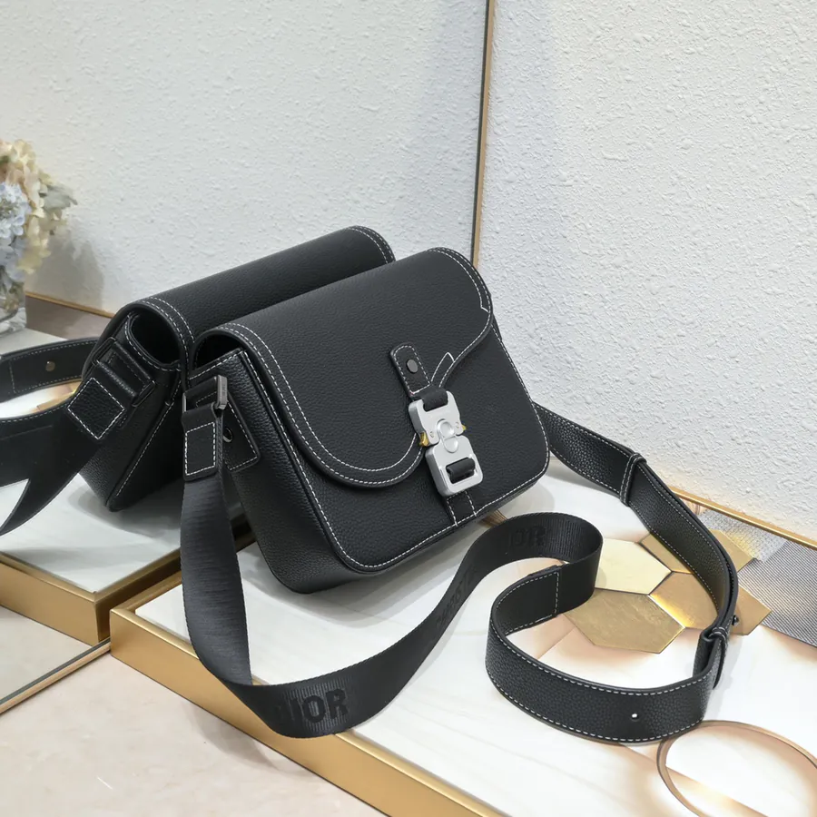 Mini Saddle Messenger Bag with DIOR Logo