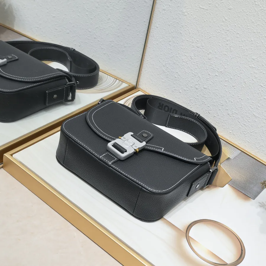 Mini Saddle Messenger Bag with DIOR Logo