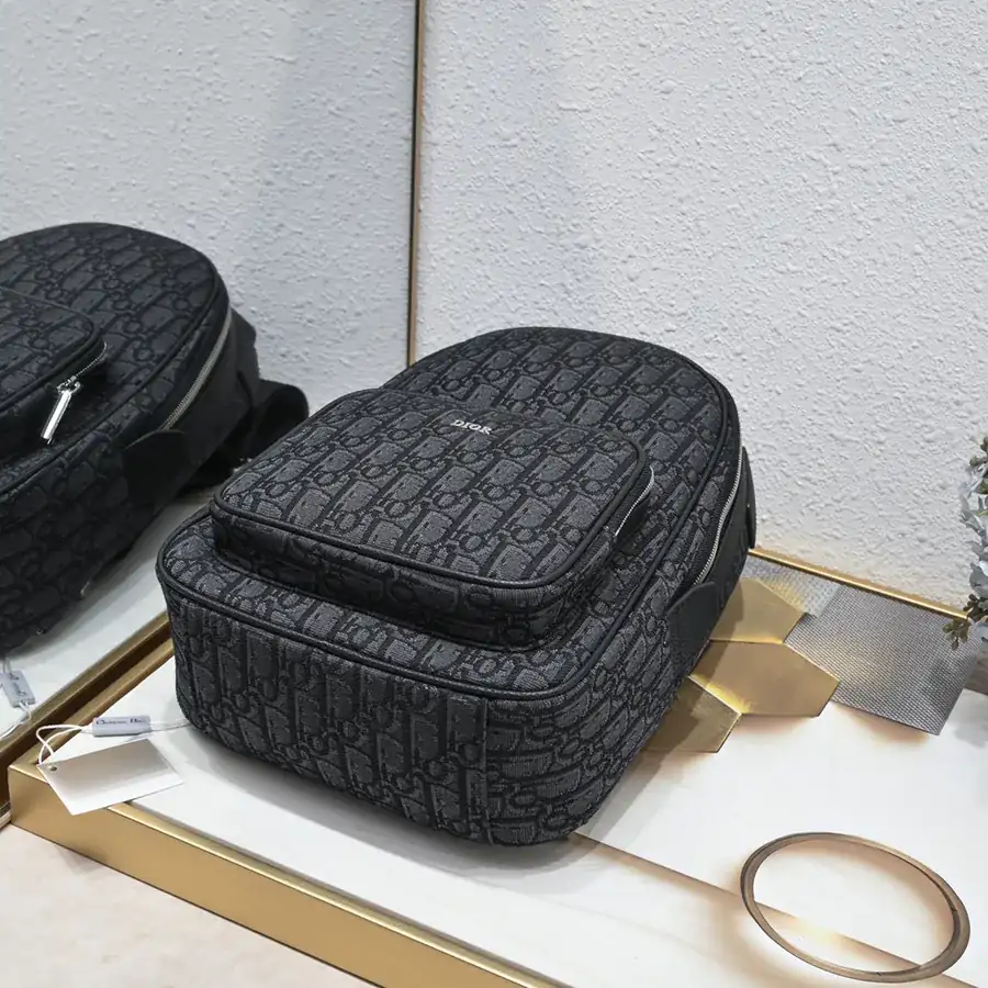 Rider Inspired Oblique Print Crossbody Bag Black