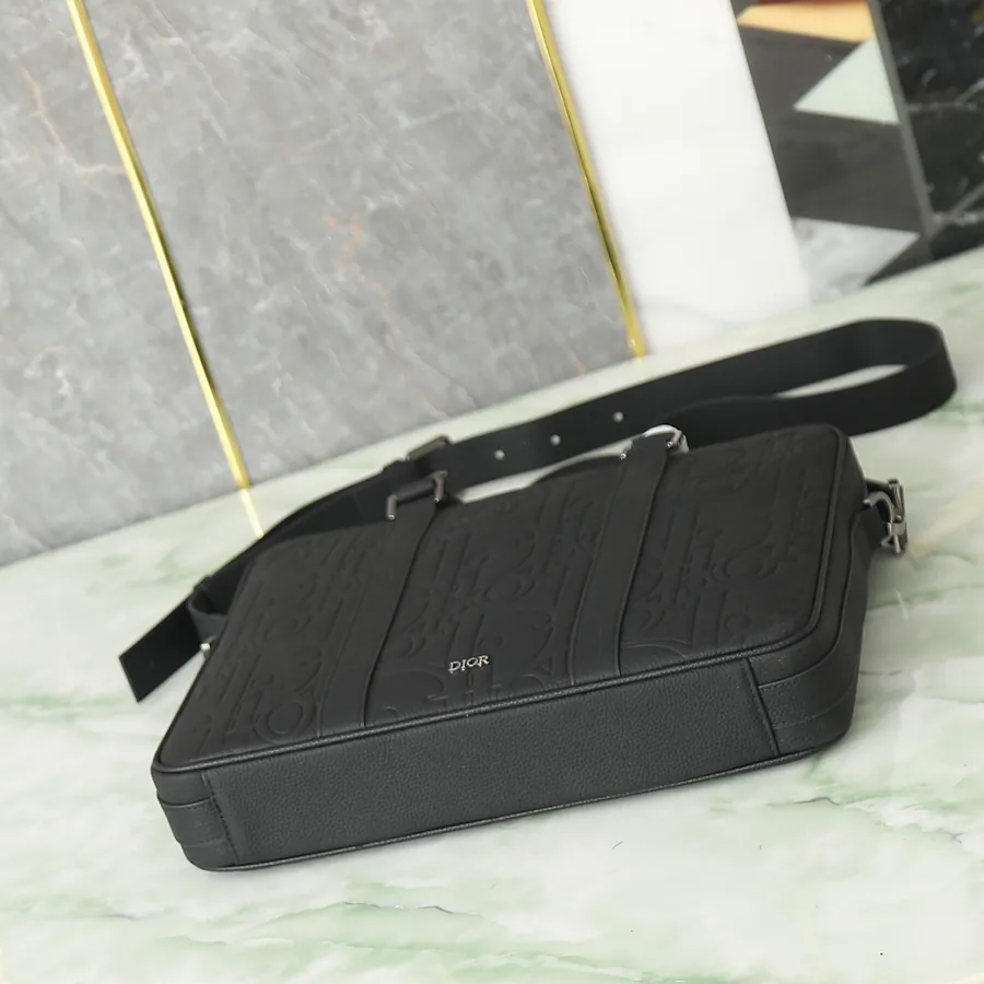 Dior Gravity Print Leather Tote with Grained Calfskin