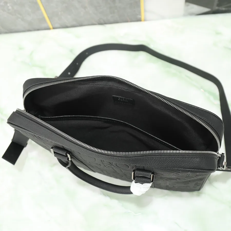 Dior Gravity Print Leather Tote with Grained Calfskin