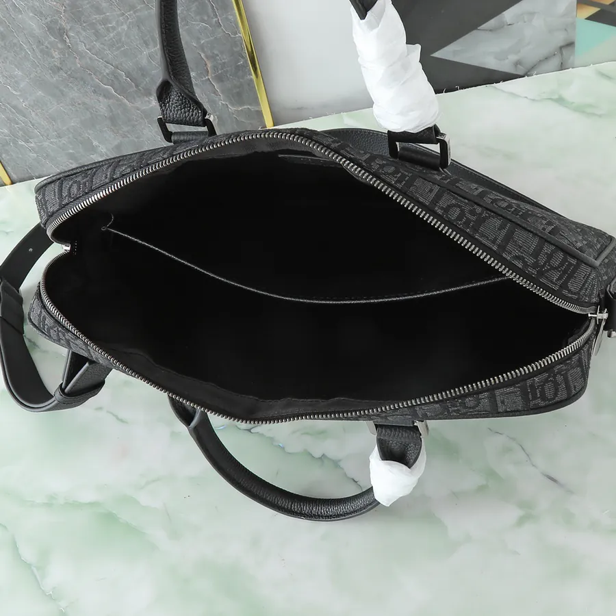 Dior Classic Briefcase with Oblique Print and Leather Details