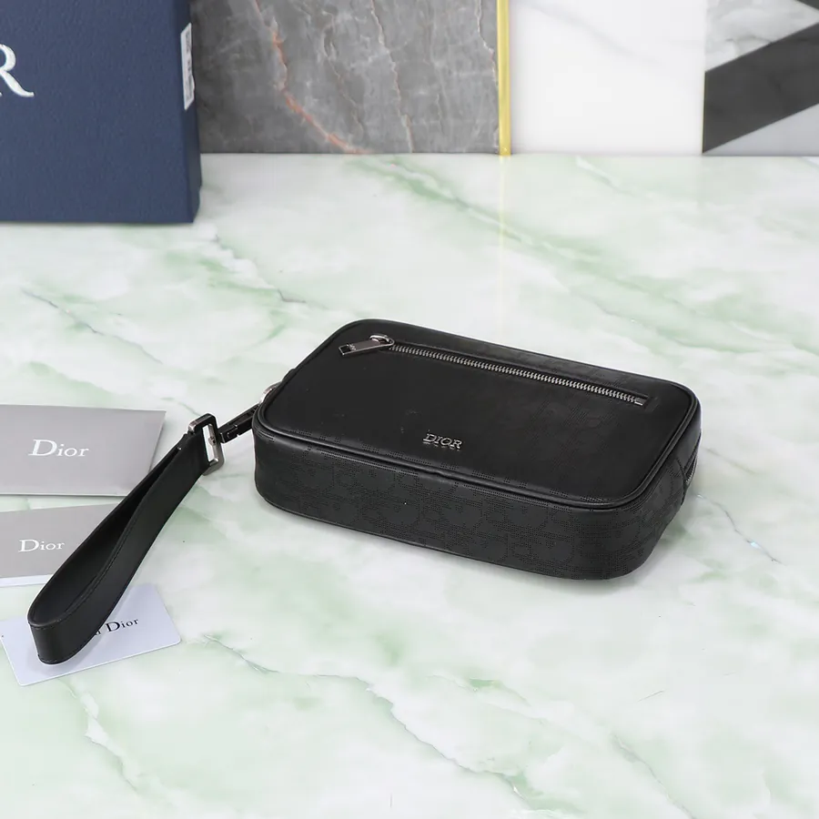 Dior Oblique Galaxy Print Leather Washbag