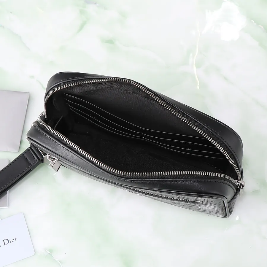 Dior Oblique Galaxy Print Leather Washbag