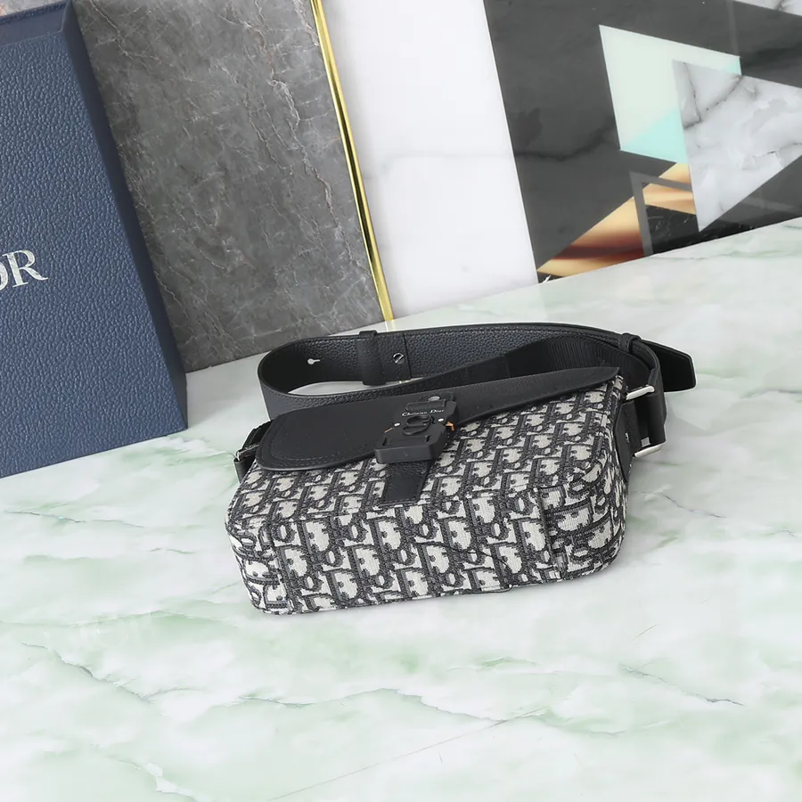 DIOR Bucket Bag in Black with Grained Calfskin