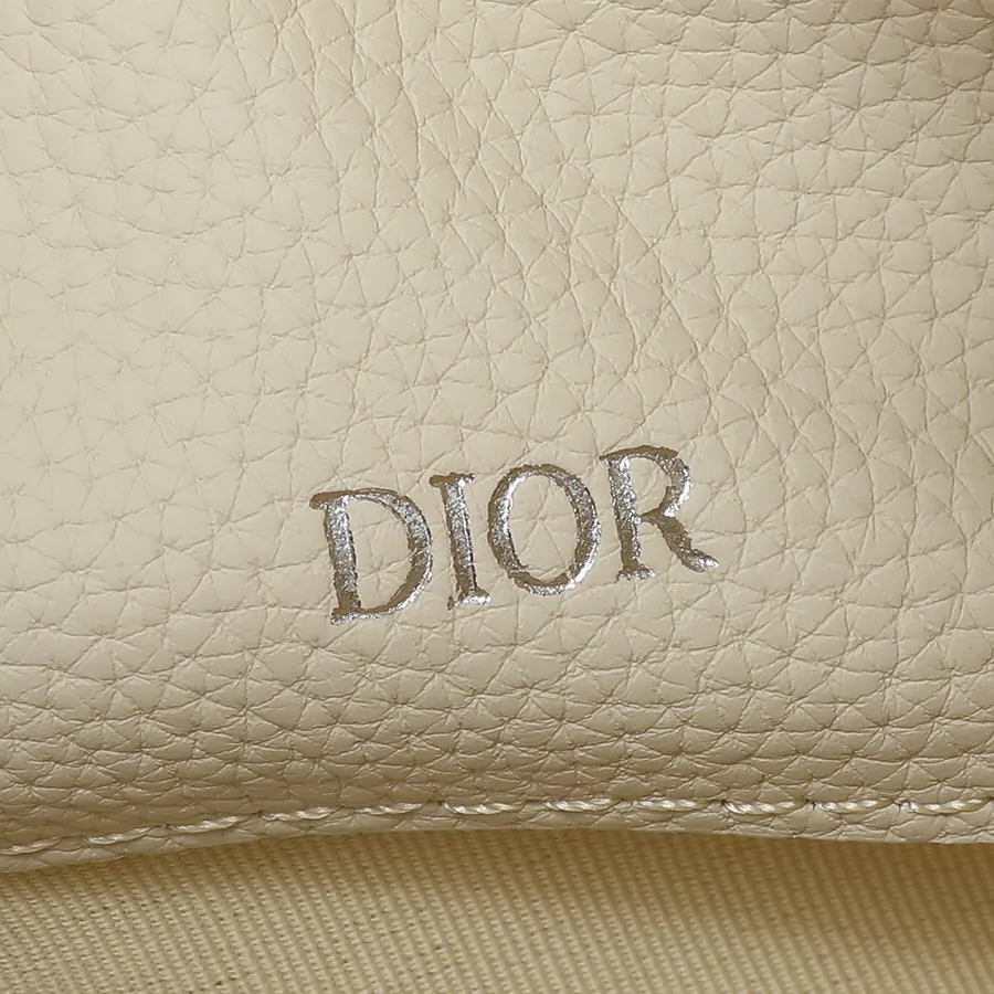 Dior A5 Triangle Tote in Beige Grained Calfskin