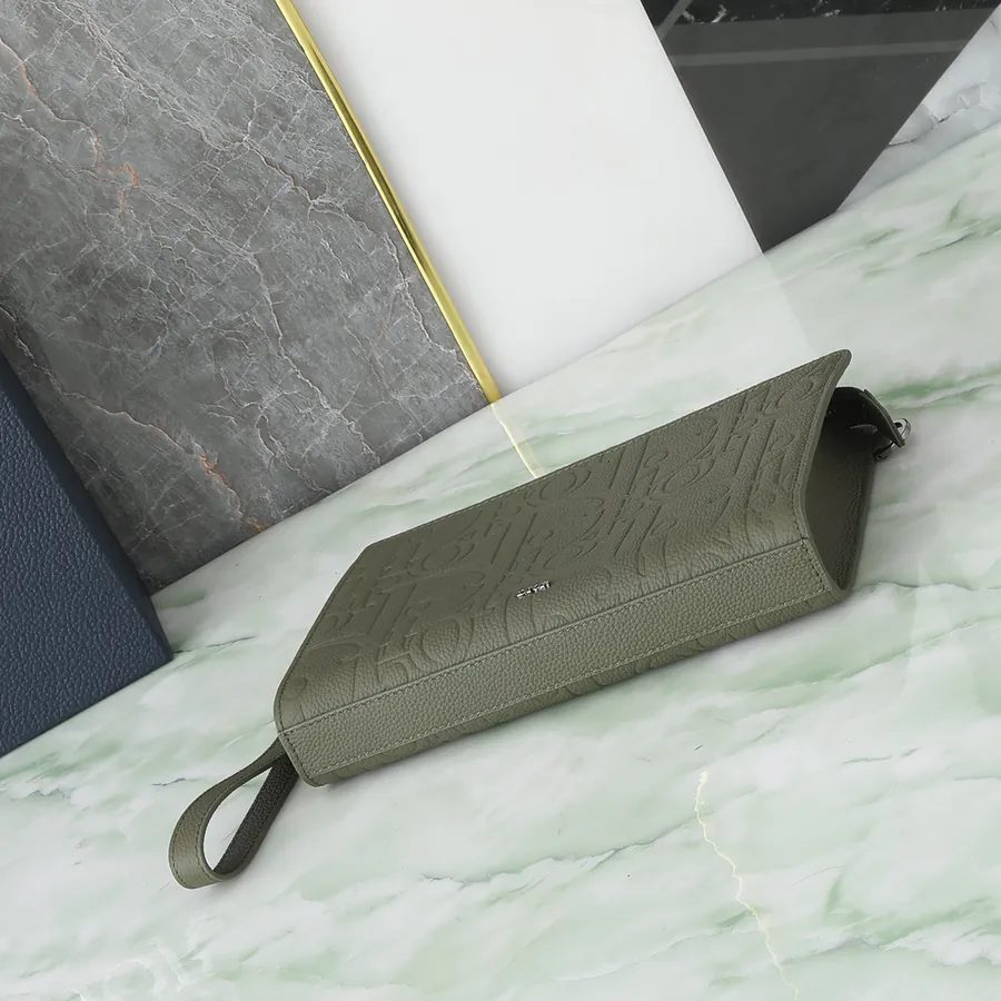 Dior A5 Triangle Tote in Khaki