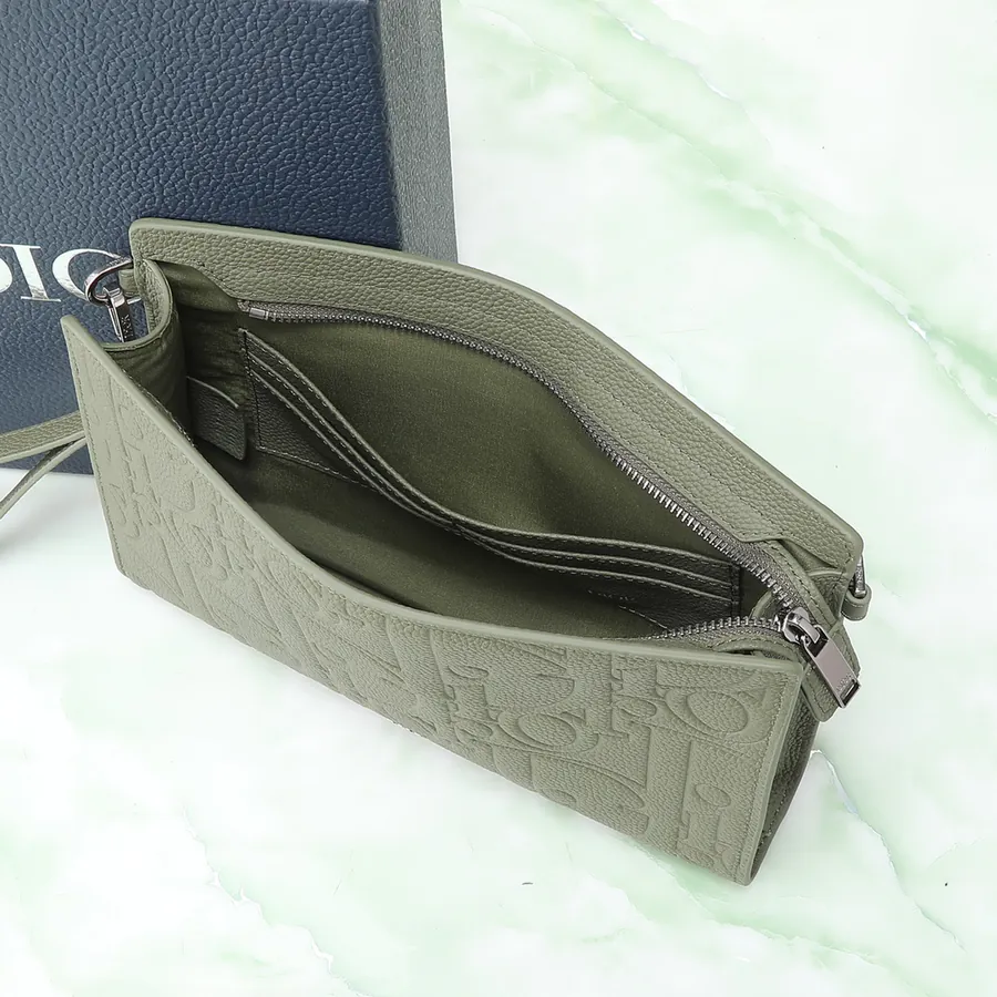 Dior A5 Triangle Tote in Khaki