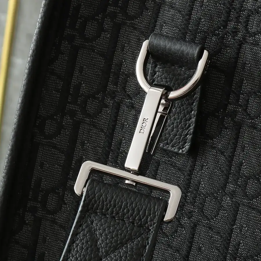East West Handbag with Dior Logo and Grained Calfskin Details