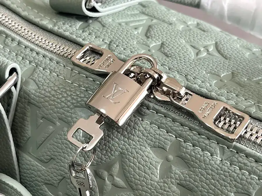 Louis Vuitton Classic Keepall Travel Bag with Monogram Shadow Leather