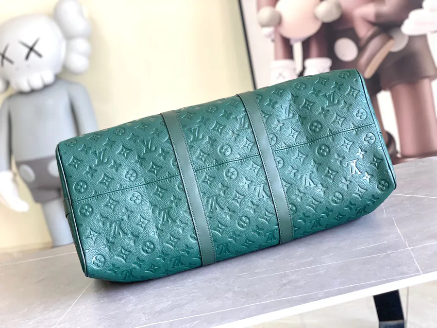 Louis Vuitton Keepall Bandoulière Travel Bag in Emerald Green