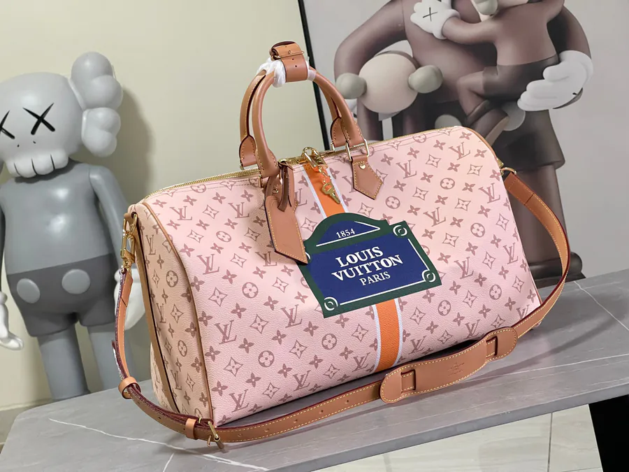 Original Single Keepall Bandoulière 45 Travel Bag Louis Vuitton Paris 1854