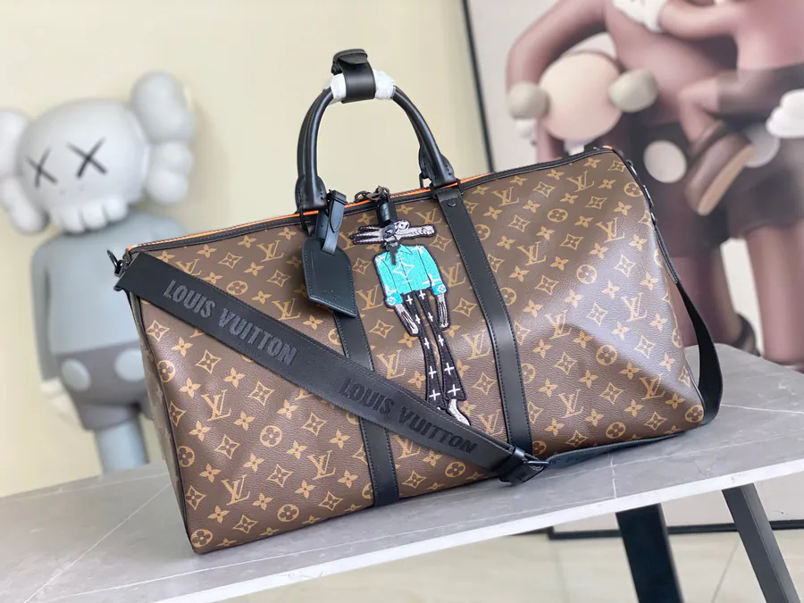 Keepall Bandoulière 50 Travel Bag with Zoooom with Friends Embroidery
