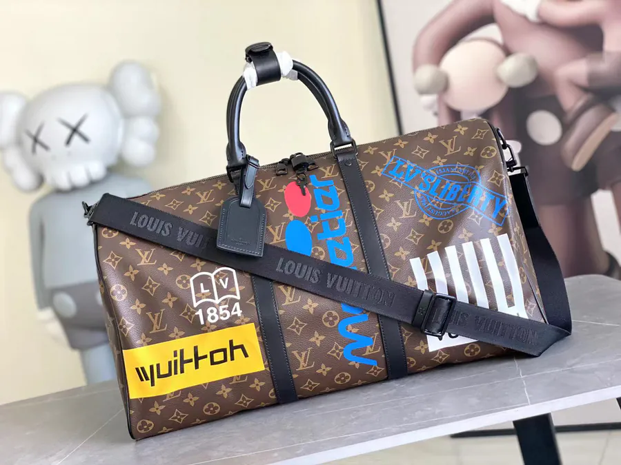 Keepall 50 Travel Bag with Strap Men's Fashion Show