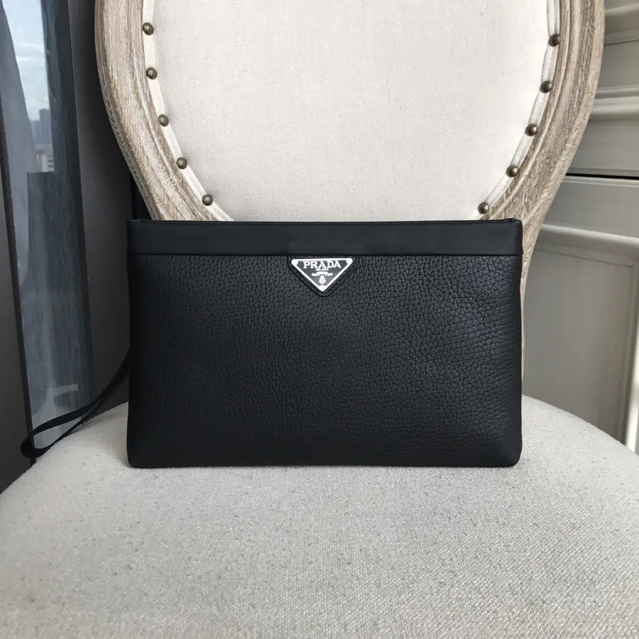 Prada Men's Bucket Bag Premium Grained Calfskin