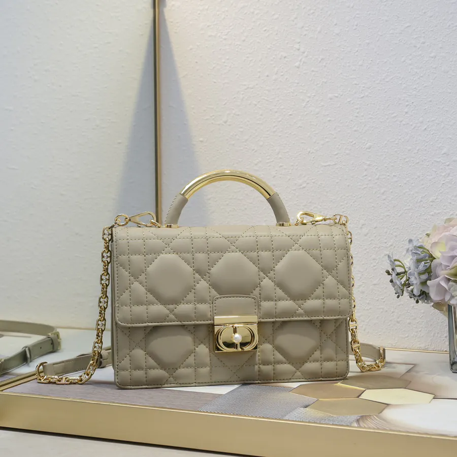 Ange Large Bucket Bag in Caramel Calfskin
