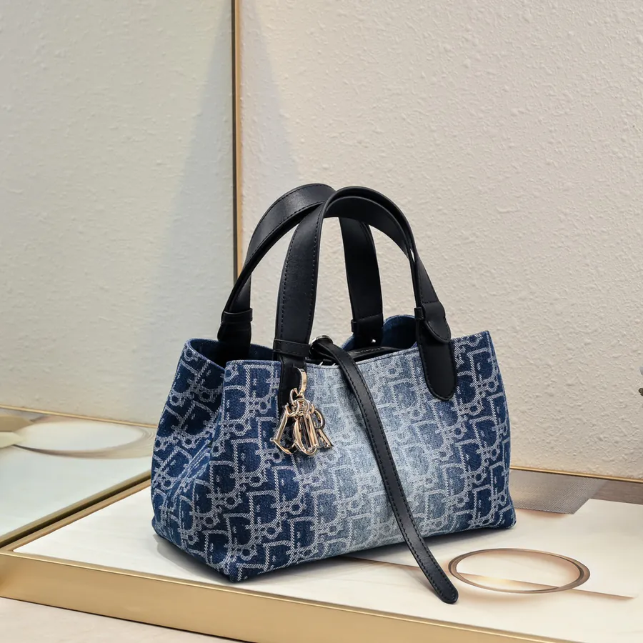 Toujours Mini Travel Bag Classic Letter Accents, Grained Calfskin
