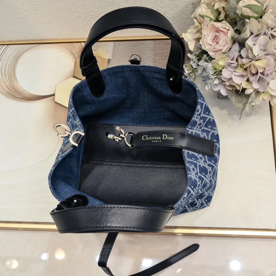 Toujours Mini Travel Bag Classic Letter Accents, Grained Calfskin