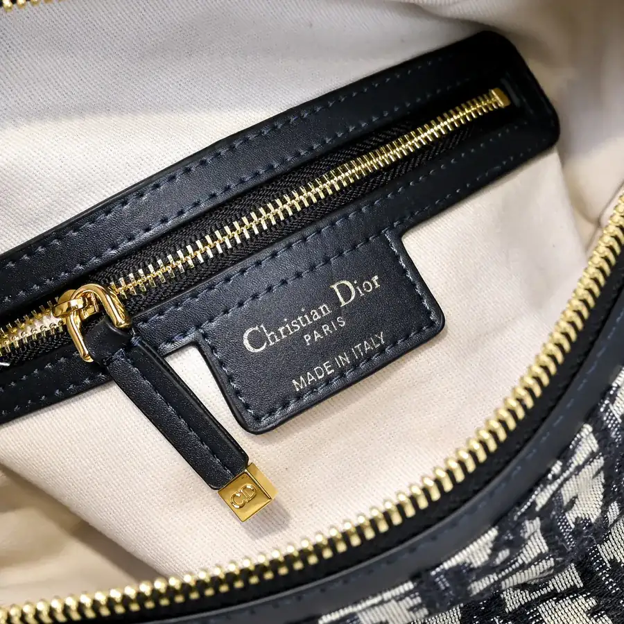 Mini D Journey Handbag with Blue Oblique Print