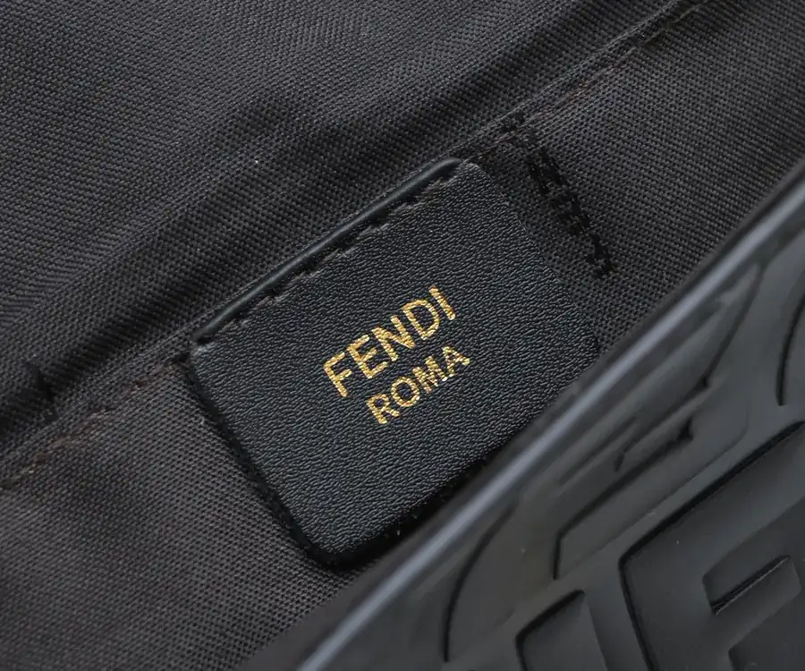 Fendi Mini Geometric Flip Cover Handbag with Detachable Chain Strap