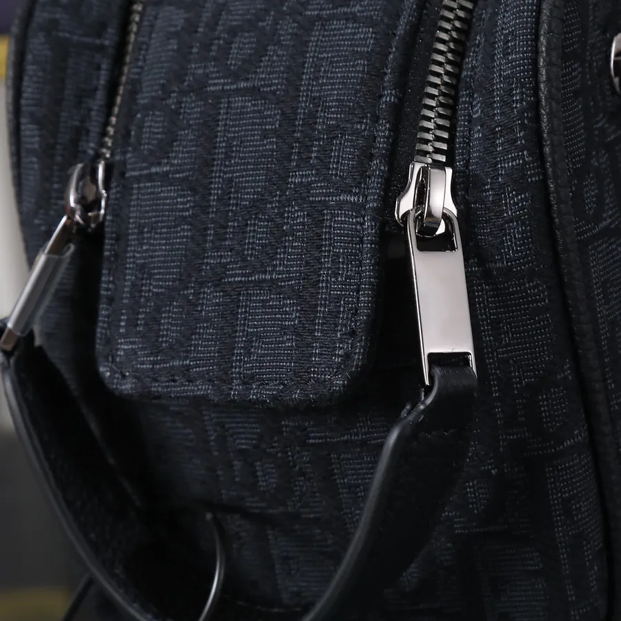 Dior Travel Bag with Oblique Print and Grained Calfskin Trim