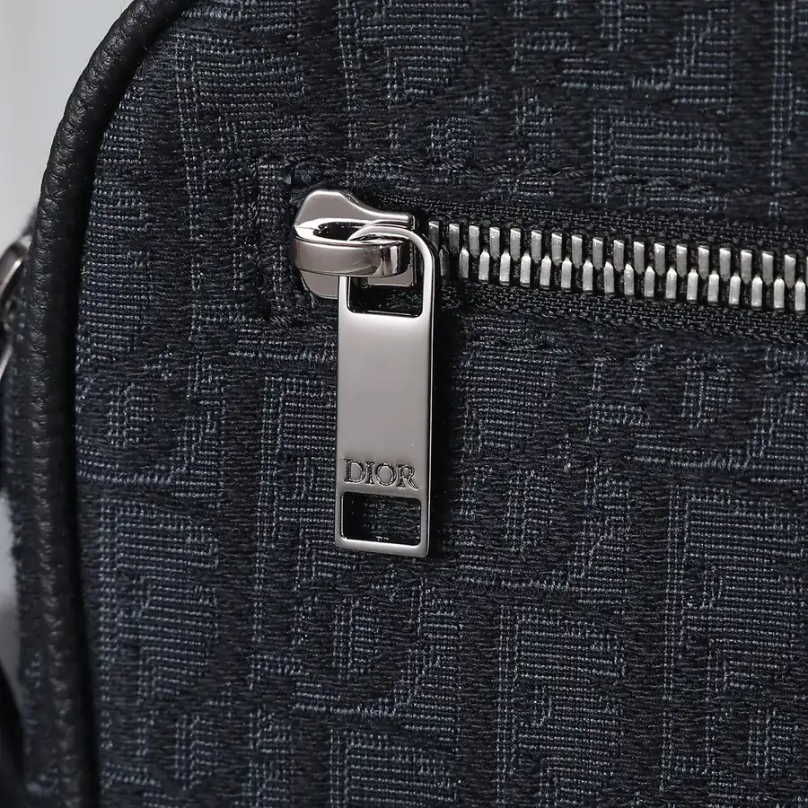 Dior Travel Bag with Oblique Print and Grained Calfskin Trim
