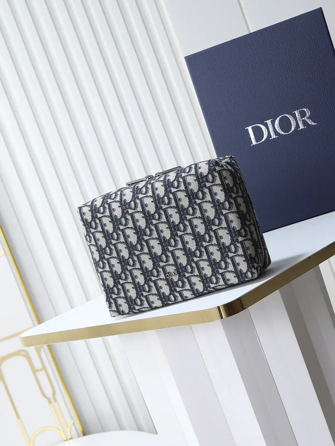 Dior Travel Tote Grained Calfskin and Oblique Print