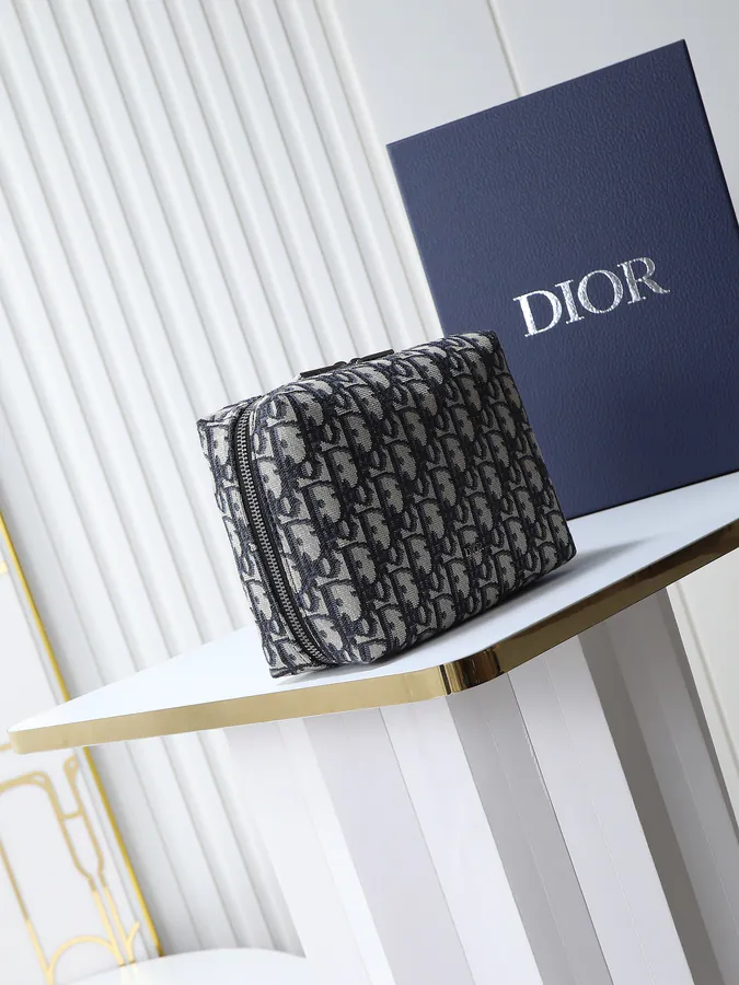 Dior Travel Tote Grained Calfskin and Oblique Print