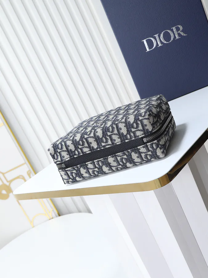 Dior Travel Tote Grained Calfskin and Oblique Print