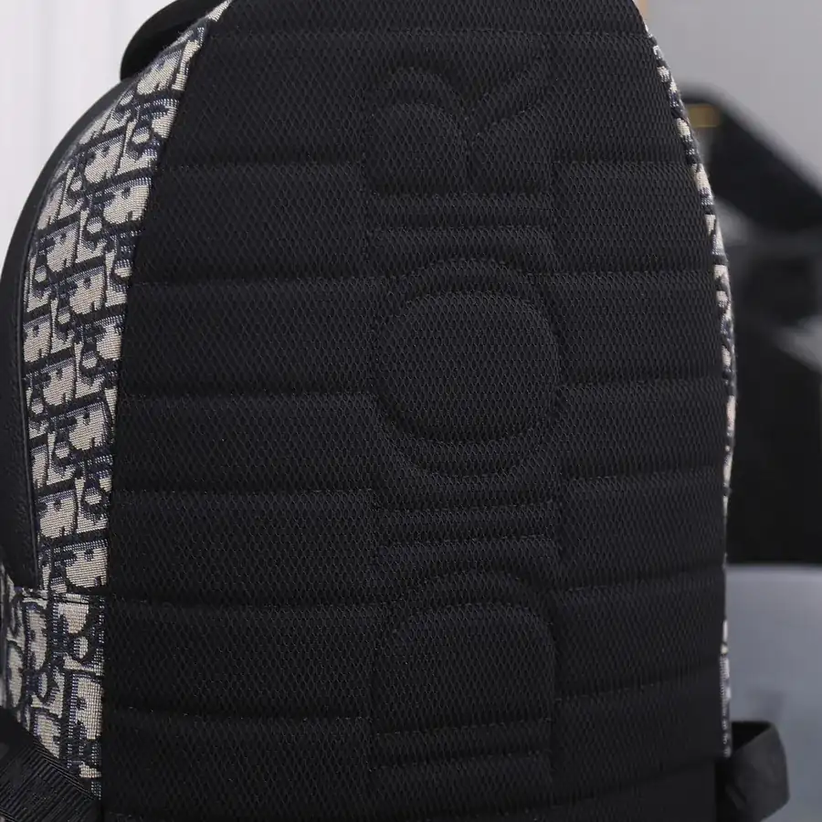 Rider Ruak Handbag Beige & Blue Oblique Jacquard