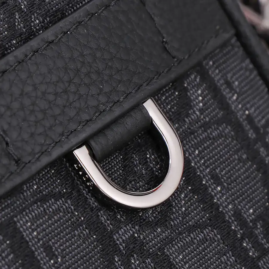 Safari Max Messenger Bag Black Grained Calfskin