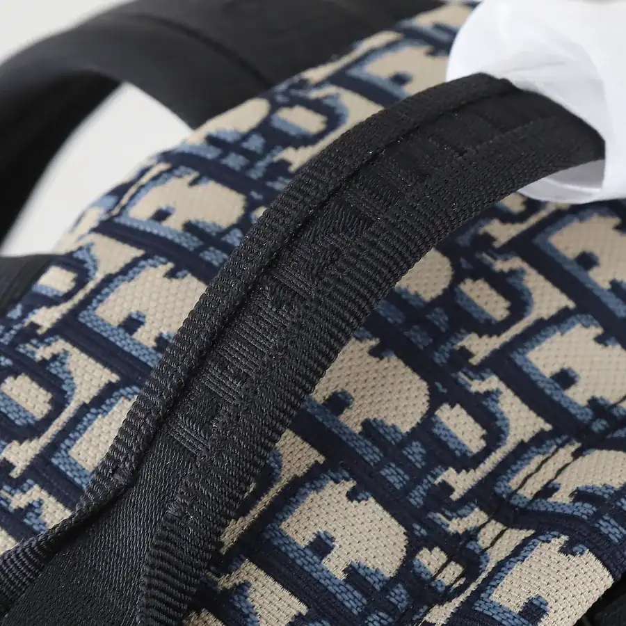 Dior House Travel Backpack with Blue Oblique Technical Jacquard