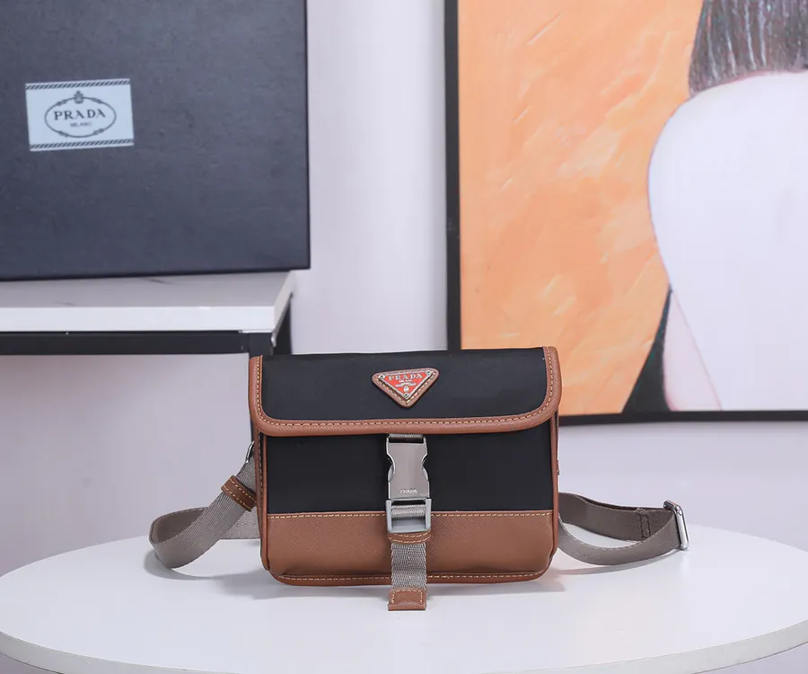 Mini Mail Bag in Grained Calfskin