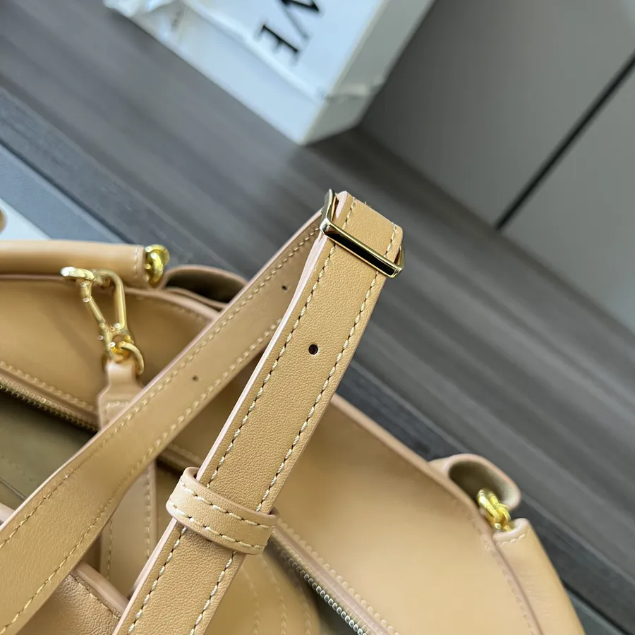 Loewe Paseo Mini Leather Bucket Bag with Chain Strap