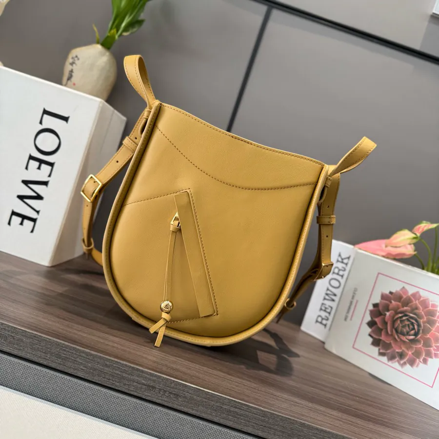 L Brand Classic Calfskin Hammock Bag