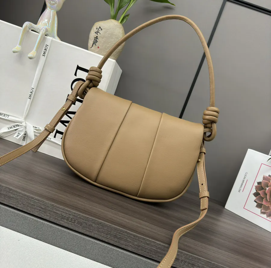 New Loe*we Paseo Bag with Shiny Nappa Leather