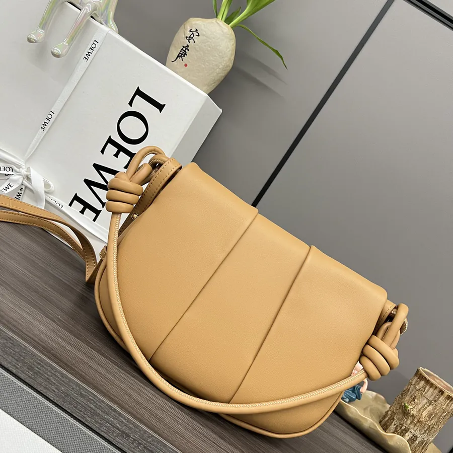 New Loe*we Paseo Bag in Shiny Nappa Calfskin
