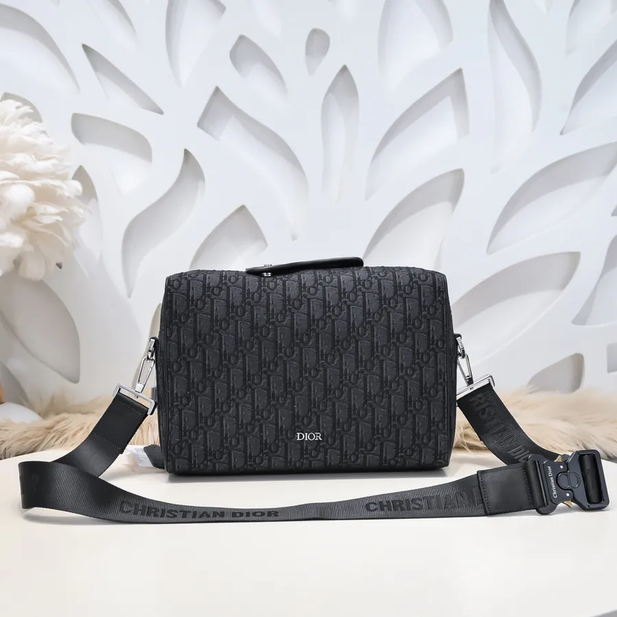 Dior 2024 Mens Messenger Bag Black Oblique Print