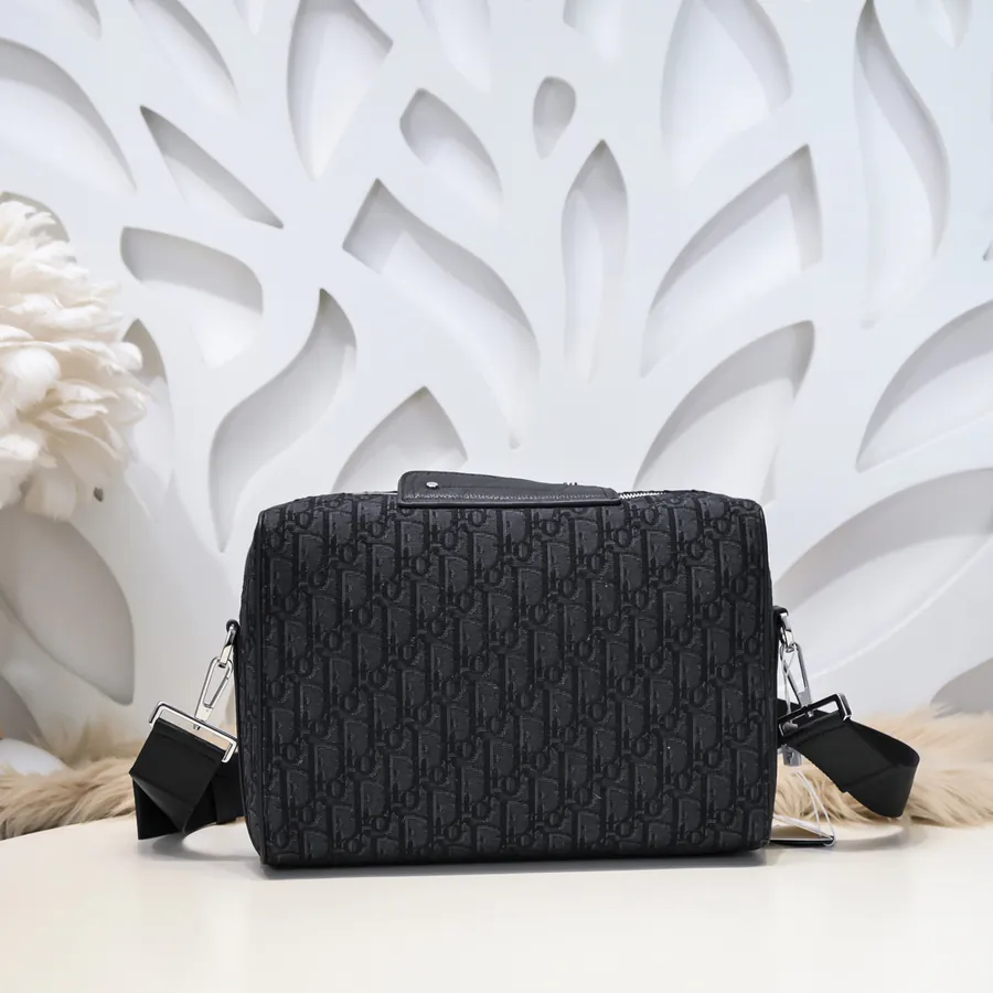 Dior 2024 Mens Messenger Bag Black Oblique Print
