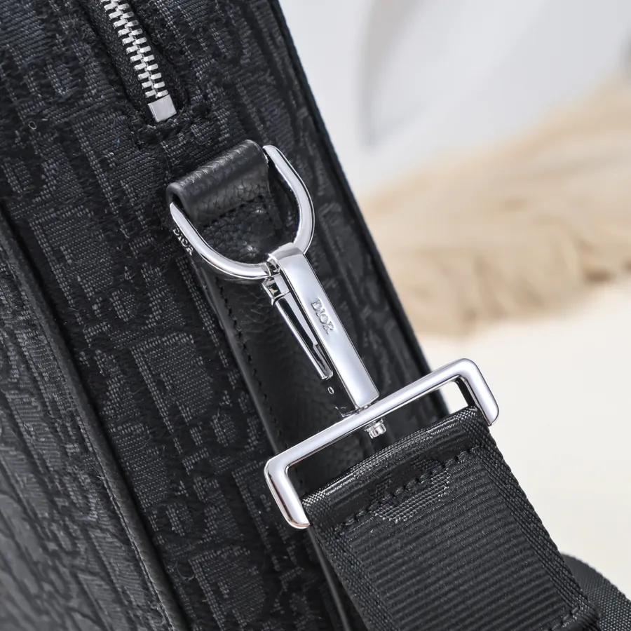 Dior 2024 Mens Messenger Bag Black Oblique Print