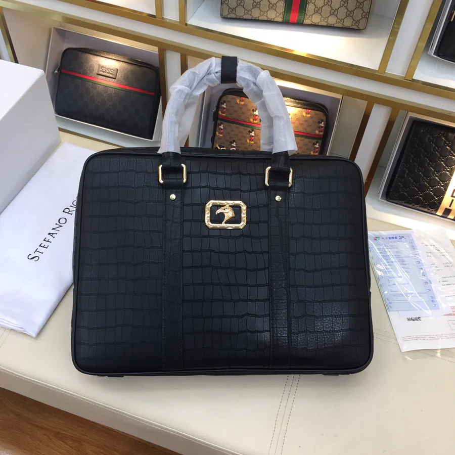 Stephen Original Men's Briefcase Premium Leather, Elegant Design