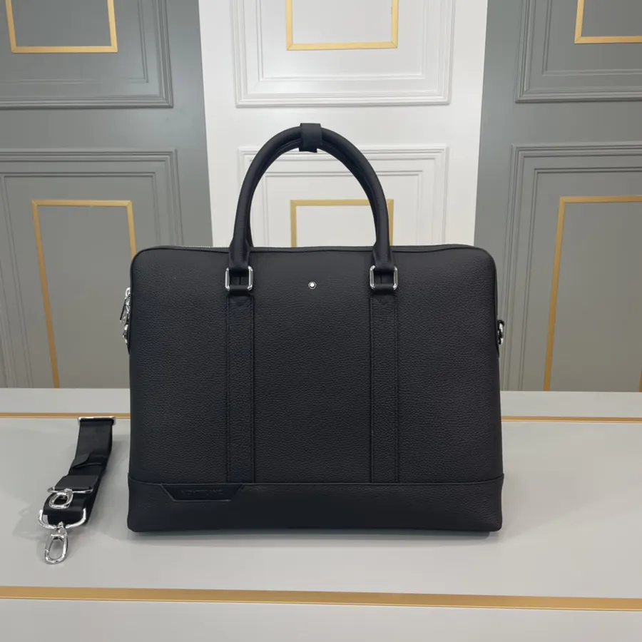 New MONTBLANC Executive Briefcase Premium Men's Leather