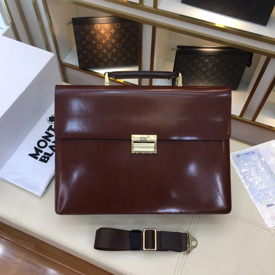 Mondaine Original Men's Briefcase Premium Leather, Elegant Design