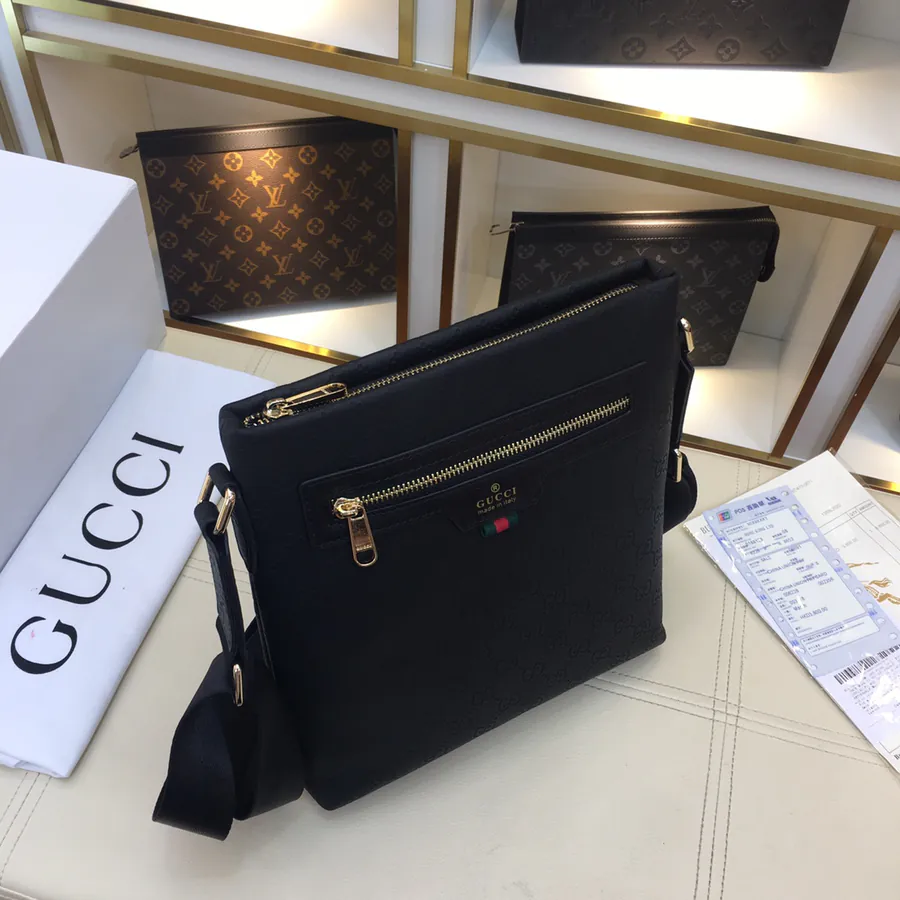 Gucci Original New Men's Crossbody Bag Premium Leather, Elegant Design