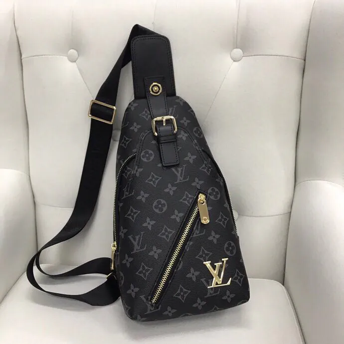 V Family Chest Bag Premium Leather, Simple Design, Elegant