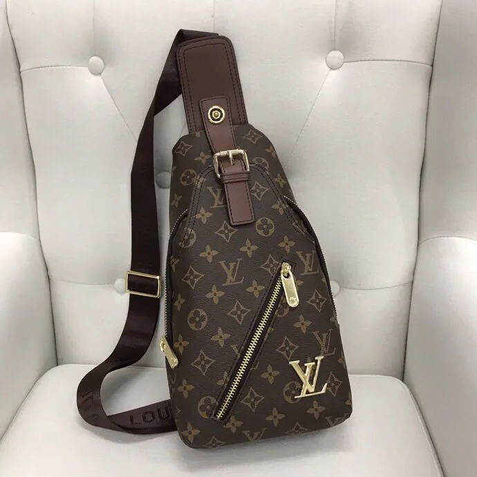 V Family Chest Bag Premium Leather, Elegant Design