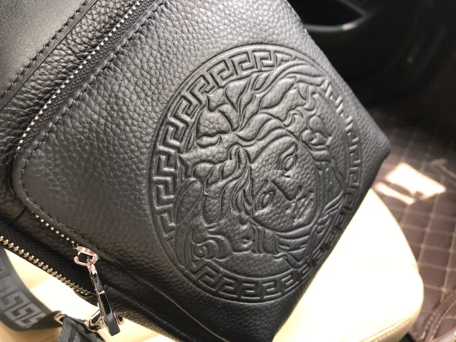 Versace Chest Bag in Premium Full Grain Leather
