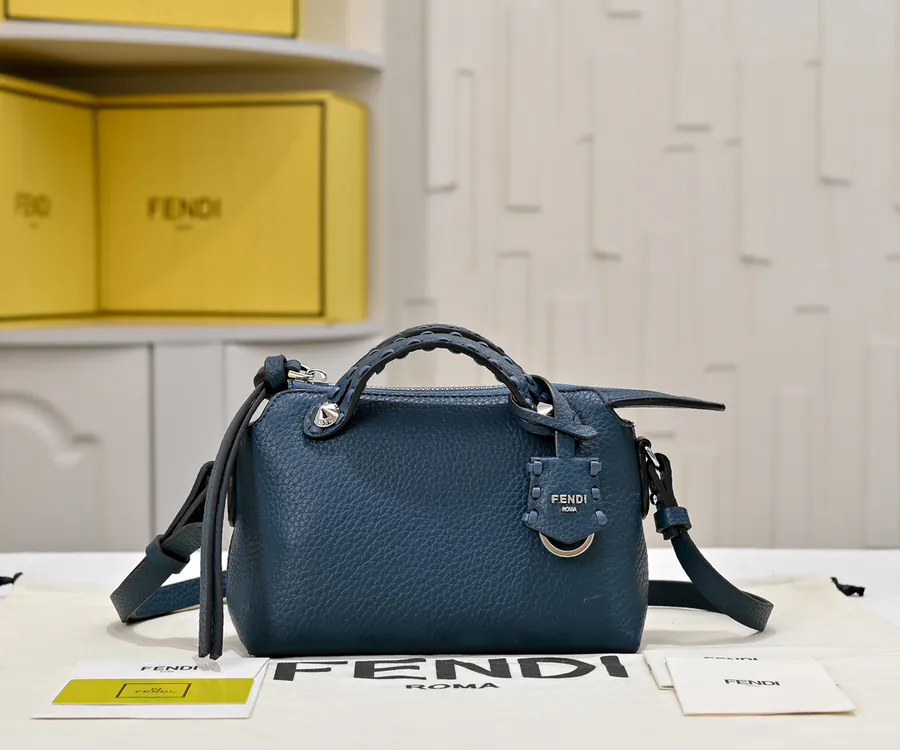 FENDI Boston Tote Classic Monogram Calfskin